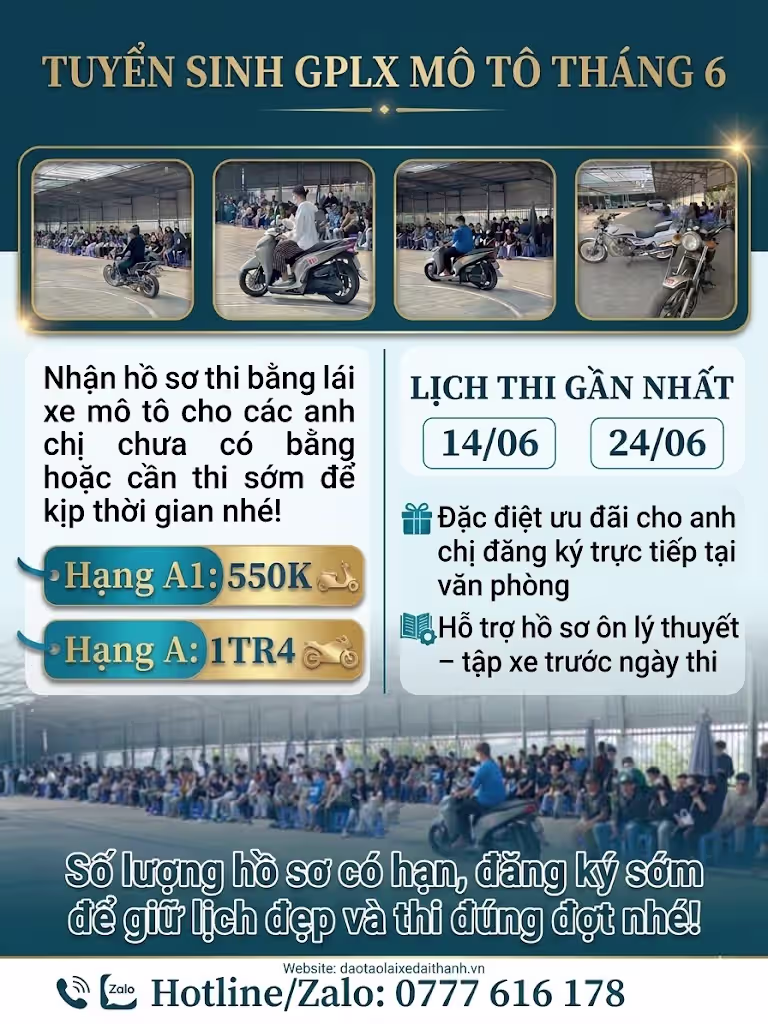 Thông Báo Khai Giảng Khóa Đào Tạo Lái Xe Tháng 6/2026 - Tin tức đào tạo lái xe