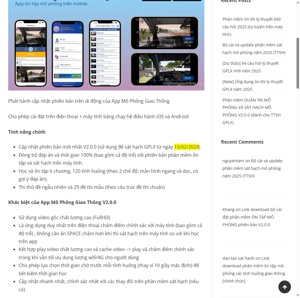 Link cài đặt iOS và Android trên mophonggiaothong.com